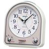 Clock QM750P Alarm 31 Melody White Pearl with Pink 139 X 126 X 70mm Clock, Analog, Songs, Pearl,