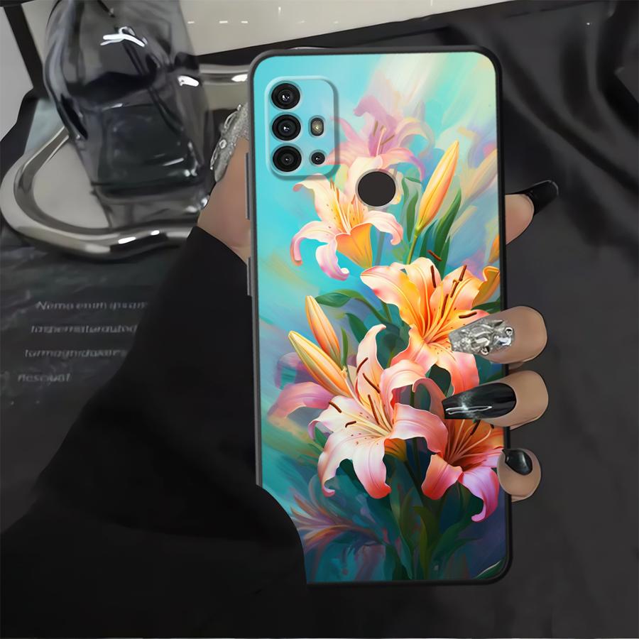 Чехол для Motorola Moto G50 G53 G30 G60s G51 G73 G52 Edge 20 Pro 30 Lite G71 G32 G22 Edge40 Чехол для телефона Простой Цветок