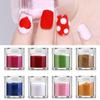 2pcs UV Gel Manicure Powder - Fuzzy Flocking Velvet Black White Red Nail Glitter