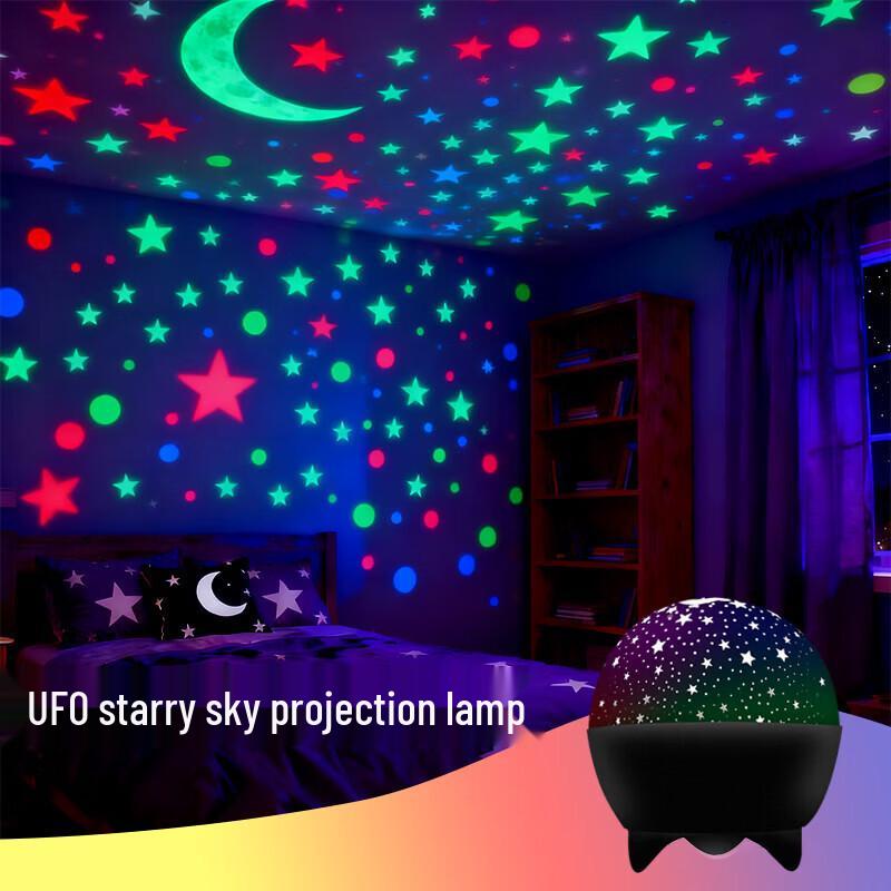Красочный проектор звездного неба: Шестицветная вращающаяся лампа для создания романтической атмосферы и эффектов звездной воды (Модель A168)