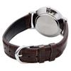 Casio Мужские кварцевые часы MTP-VT01L-7B2 Серебристые с коричневым кожаным ремешком