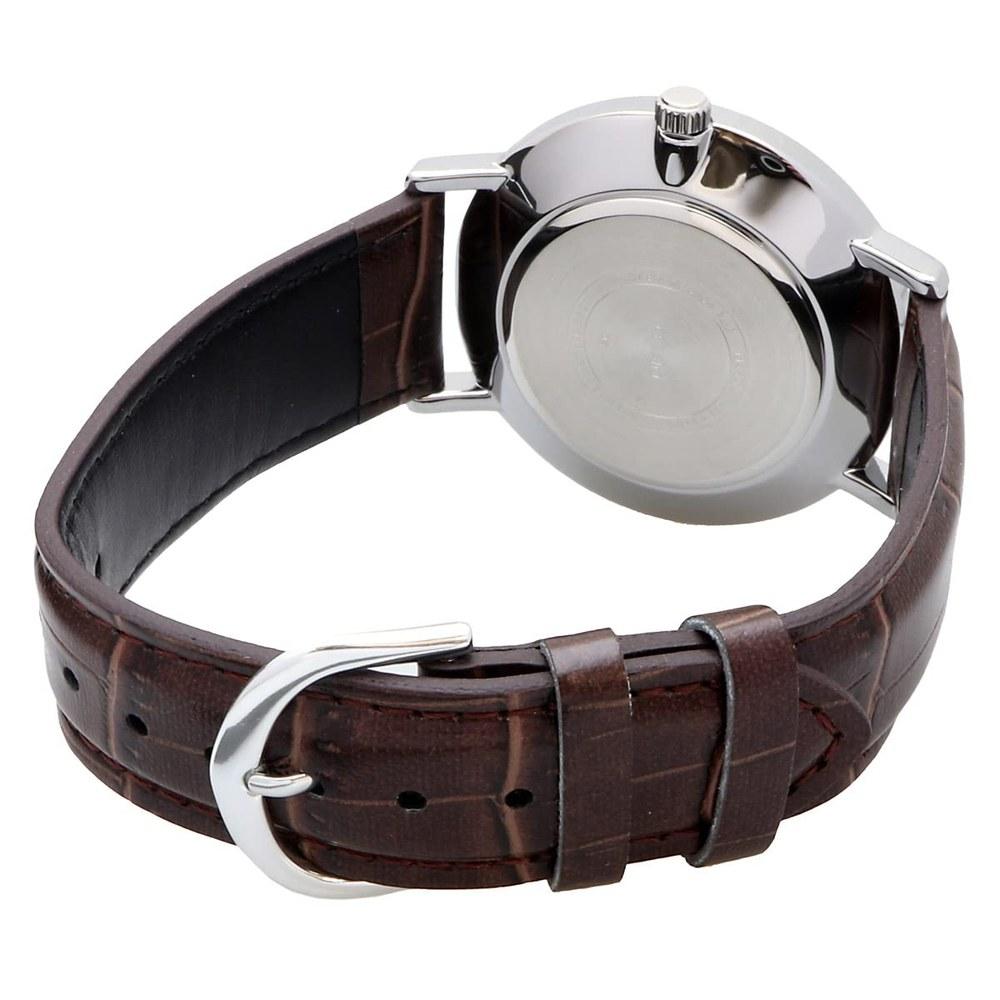 Casio Мужские кварцевые часы MTP-VT01L-7B2 Серебристые с коричневым кожаным ремешком