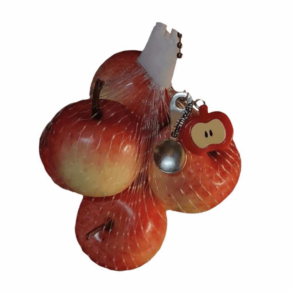 Realistic 3D Red Fruit Key Chain Handmade Style Mini Cluster Fruit Charm Aesthetic Styling