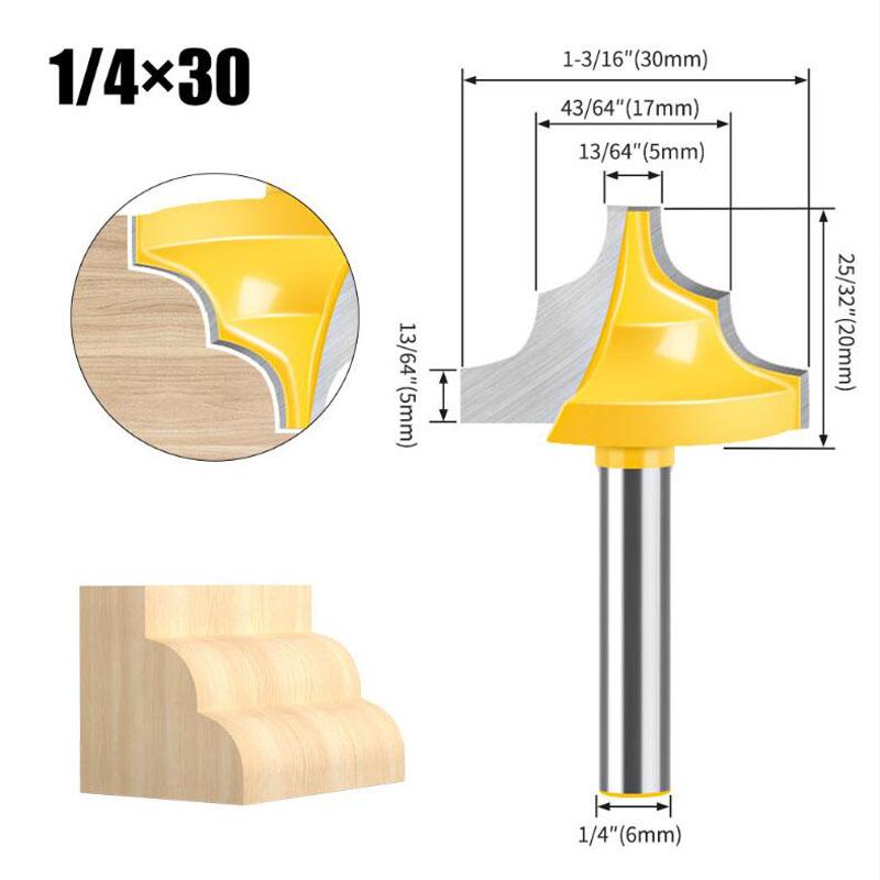 Фрезерная фреза для формовки кромок, Фрезерная фреза для формирования кромок, Дверной нож, Фреза для шипового соединения, Деревообрабатывающий инструмент, Хвостовик 6 мм 1/4 дюйма