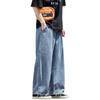 Men Jeans Wide Leg Denim Pant Loose Straight Baggy Men's Jeans Streetwear Skateboard Pants Neutral Trousers Hip Hop Casual Plus Size
