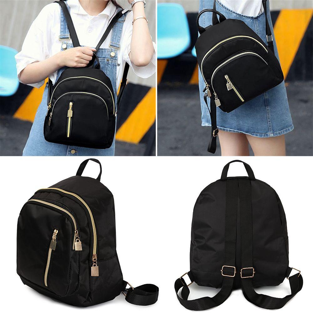 Женский Многофункциональный Мини-Рюкзак Модная Девочка Оксфордский Daypack Путешествия Милый Рюкзак Сумка Через Плечо Черная Сумка для Девочки