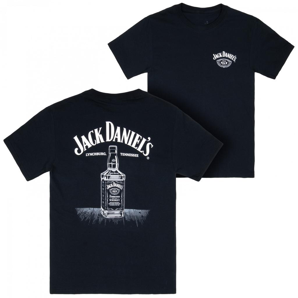 Мужская повседневная черная футболка с круглым вырезом и графикой Jack Daniel's Whiskey