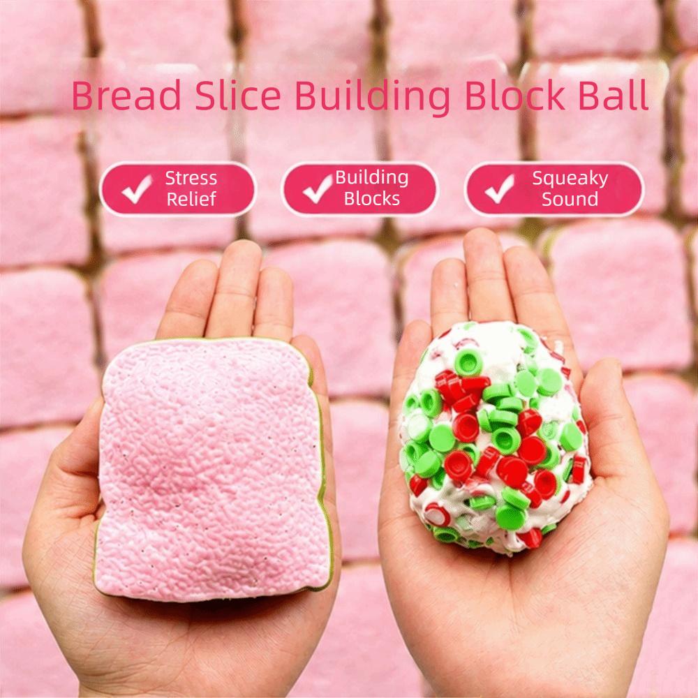 Hand Relax Toast Crunchy Squishy Crispy Sound Blocks Filled Squishy Crispy Toast Bread Kids Adults