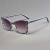 Trendy Gray Lens Presbyopia Eyeglasses Men Women Fashion Reading Sunglasses Large Frame Far-sighted Eyewear 0 To +4.0