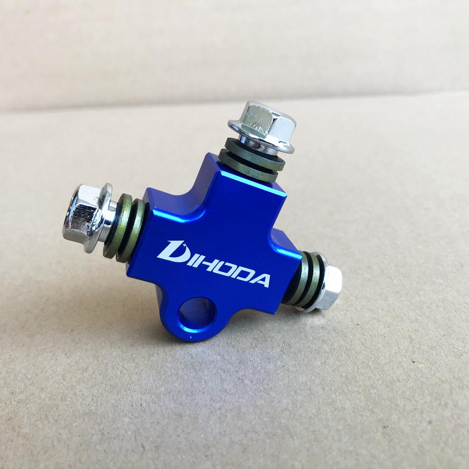Motorcycle Hydraulic Brake oil Hose CNC Three-way Pipe Connector / Tee Coupling Fitting For modification tubing bracket Adapter