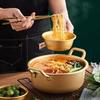 Double Ears with Lid Soup Hot Pot Aluminum Noodle Cooking Pot Ramen Noodle Pot Kitchen Cookware