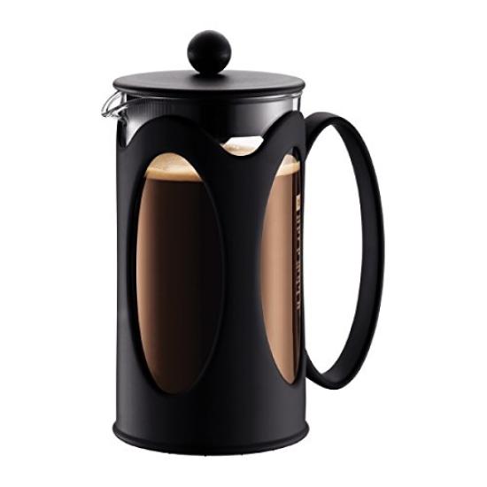 Bodum Coffee Maker Coffee Press KENYA Kenya French Press Coffee Maker 1000ml Black Stainless Steel Filter Glass Beaker Immersion Type Coffee [Genuine