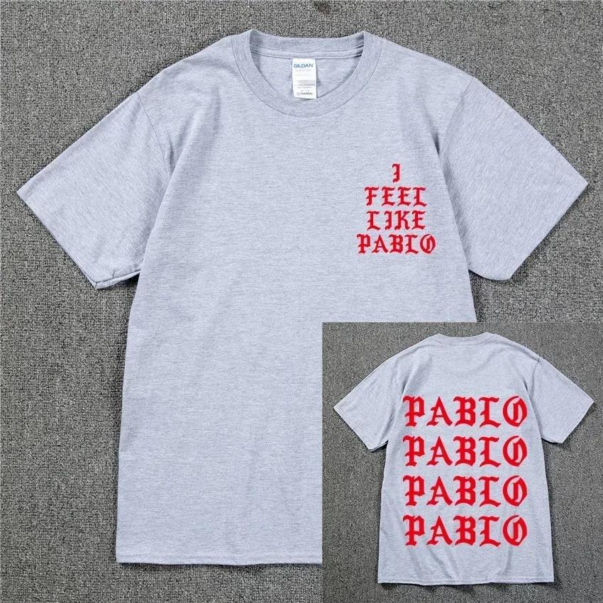 Kanye West Pablo Футболка Женская I Feel Like Paul Принт Короткий Рукав Футболка Сезон Спортивная Футболка Хип-Хоп Социальный Клуб Футболка Рэпера Топ