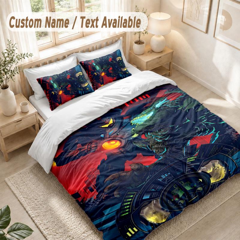 Pacific Rim Bedding Set, 1 Duvet Cover & 2 Pillowcases Soft Comfortable Bedroom Home Textile Decor