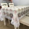 Table Cloth White Europe Embroidered Tablecloth For Table Yarn Dining Table Cover Tv Cabinet Flower Lace Desk Mat Fabric Towel