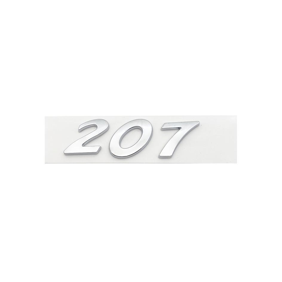 For Peugeot 206 207 208 301 308 307 408 508 3D Chrome Black Letters Badges ABS Car Fender Rear Trunk Sticker Accessories