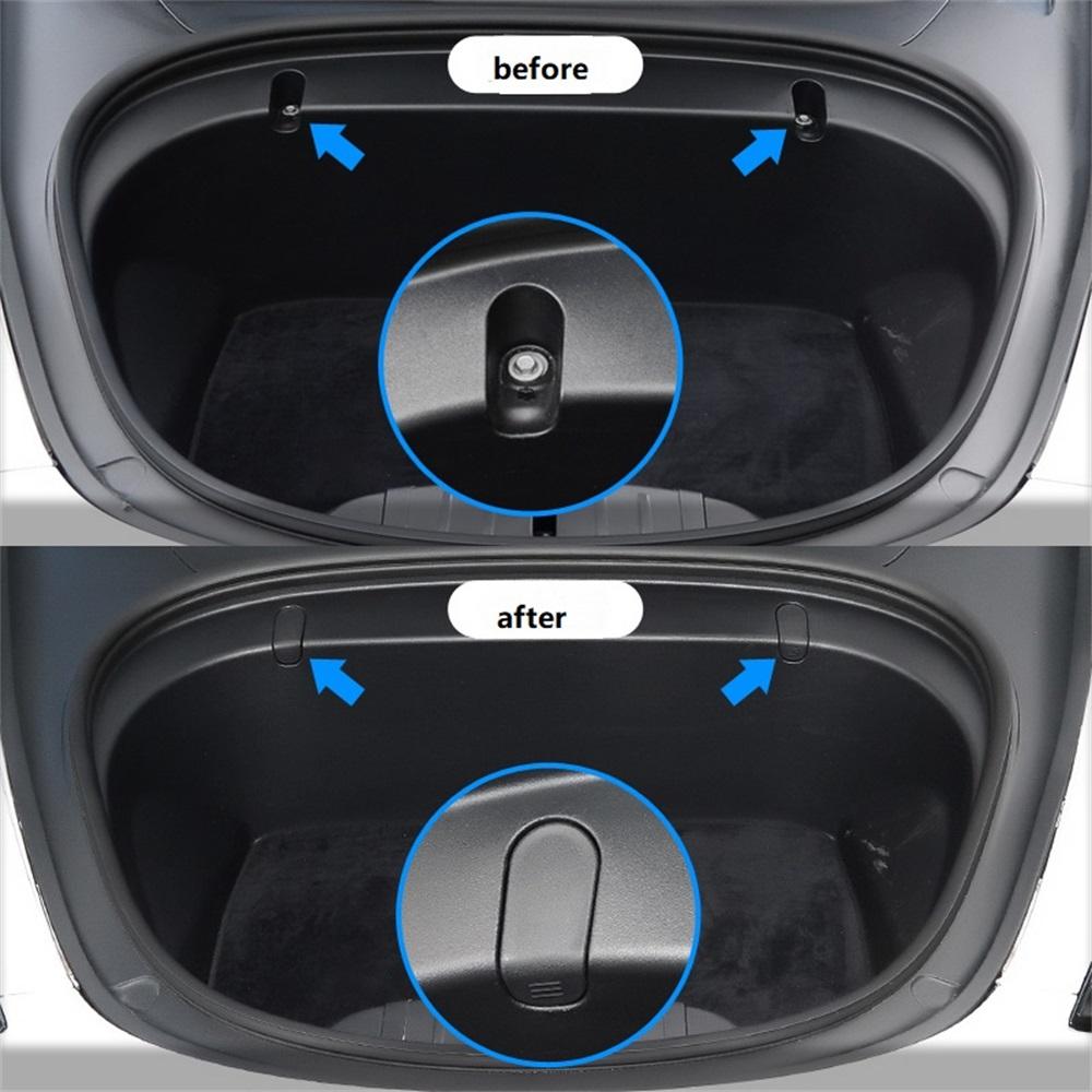 2PCS Front Trunk Bag Hooks for 2020 Tesla Model 3 Frunk Hooks Clip Bolt Covers Grocery Bag Cargo Hook Cover Auto Accessories
