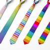 8cm Colorful Tie Adjustable Men Necktie Casual Rainbow Tie Party