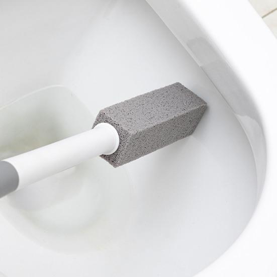 Набор ершиков для унитаза Yousheng с пемзой, инструмент для чистки туалета с длинной ручкой и 1 ручкой, 4 пемзовых камня, средство для удаления пятен в ванной