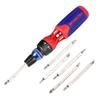 WORKPRO Interchangeable Screwdriver Set with 6 Ratchet Repair Ratchet Square Bit Automotive Furniture Assembly 12-in-1 Bits, Driver, Tool, 6.35mm