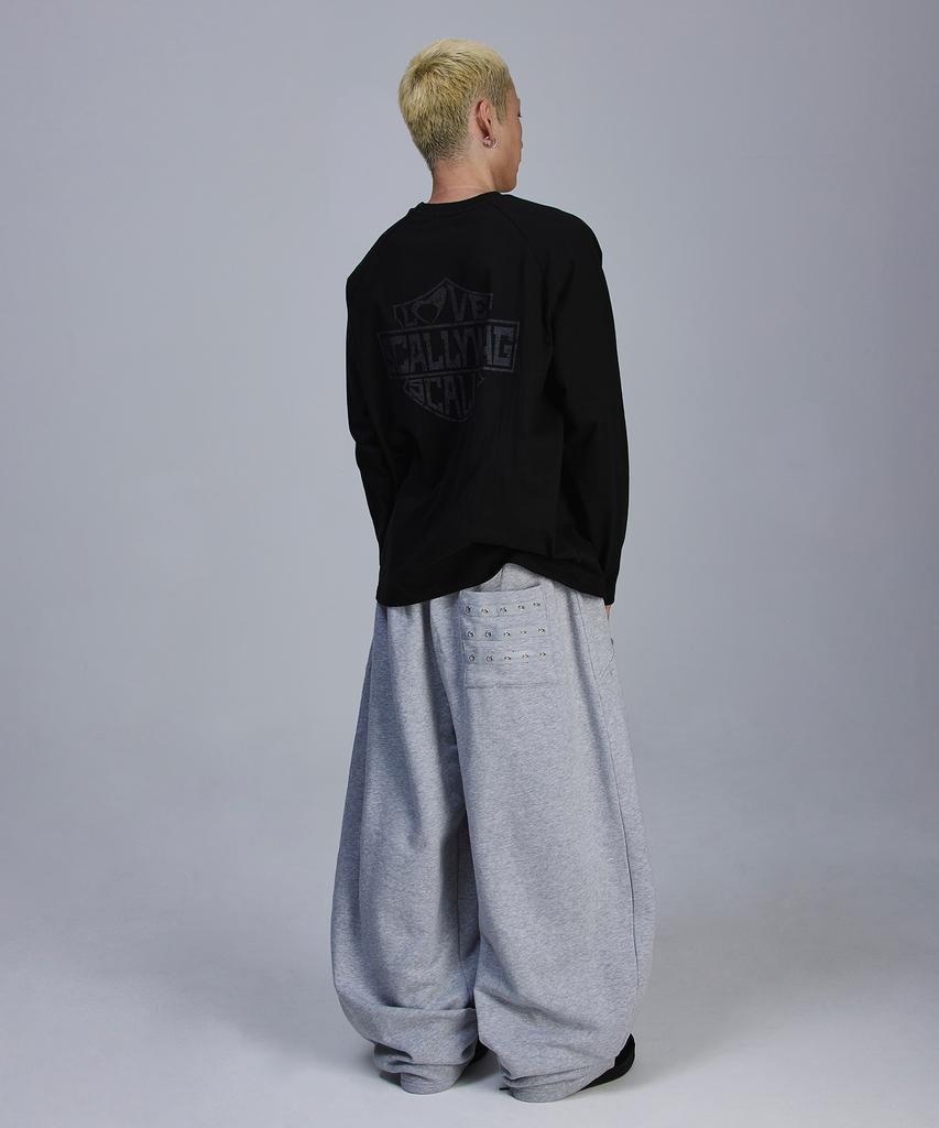 SCALLYWAG Back Pocket Eyelet Sweatpants [Grey]