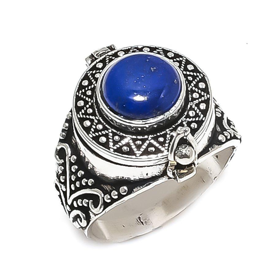 Lapis Lazuli Handmade 925 Sterling Silver Jewelry Ring Size 11 N6o30