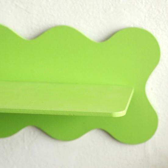 Yousheng Floating Wall Shelf Wooden Wall Mounted Shelf Wave Edge Display Shelf Storage Organizer for Home Decor Small Collectibles Plants Figurines