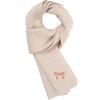 Siggi Women's Pure Wool Knit Scarf with Bow