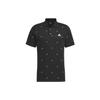 Future Icons Micro Polo Shirt With Alphabet Logo Print Men Tops Black IA8151