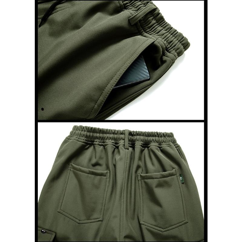 Autumn and Winter Plus Velvet Thickened Jacket Suit, A Complete Set of Windproof and Water-repellent Outdoor Cold-proof Warm Overalls