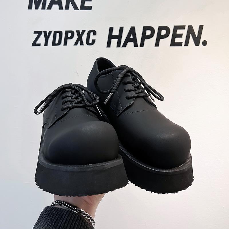 Туфли Mickey Derby мужские, высококачественные, на толстой подошве, матовые, ретро, повседневные, с большой головкой, туфли Zhang Jie из той же кожи 21233-A