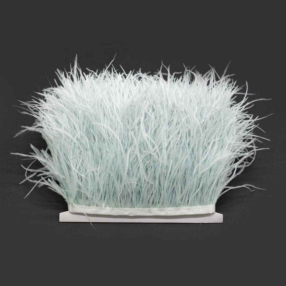 Feather1 meter Multicolor Real Ostrich feather Trims Ribbon 8-10cm White Ostrich Plumas Fringe For Costume DIY Craft Decoration Sewing