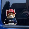 1 шт. Мультяшный кот для Трампа Автомобильные наклейки Водонепроницаемые для окна Багажник Ноутбук Виниловые наклейки Защита от царапин Смешное украшение для автомобиля