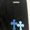 9902 CHROME HEARTS Мужские и женские модные джинсы в американском стиле с тканевыми нашивками, повседневные и модные брюки в стиле хай-стрит