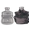 TOMSHOO Titanium Water Bottle Outdoor Canteen Cups Set Ultralight Cooking Set Camping Cookware