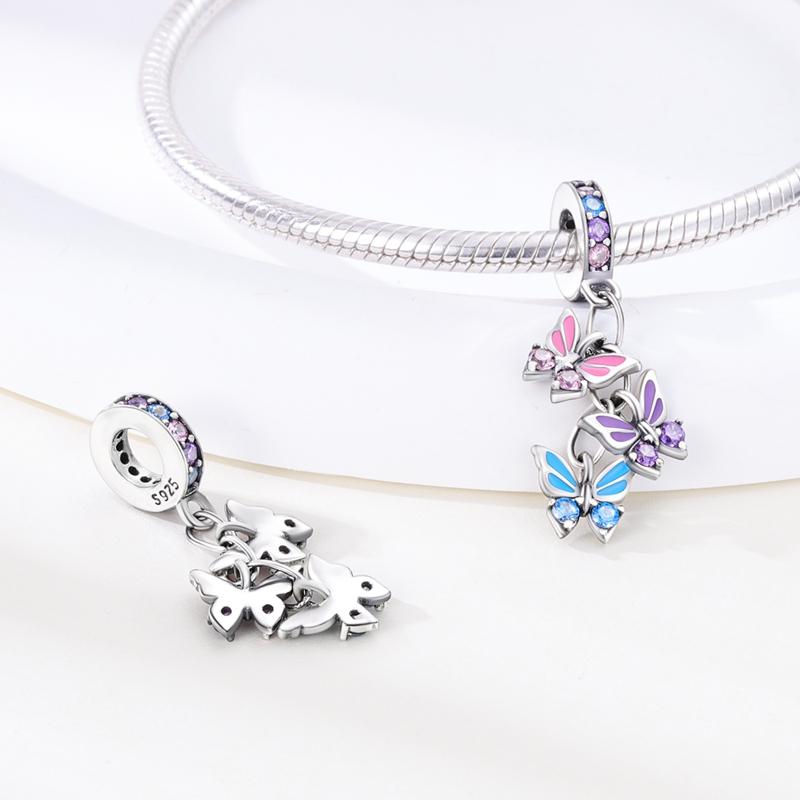 Charms 925 Silver Ballet Shoes Butterfly Cat Heart Pendant Jewelry Fit Original 925 Bracelet For Women DIY Party Gifts