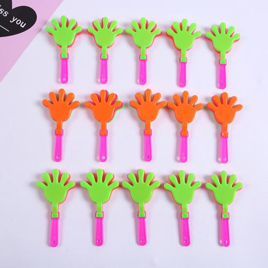 10Pcs Mini Plastic Hand Clapper Toy Pocket Colorful Hand Clapper for Kids & Adults Clapping Hands Party