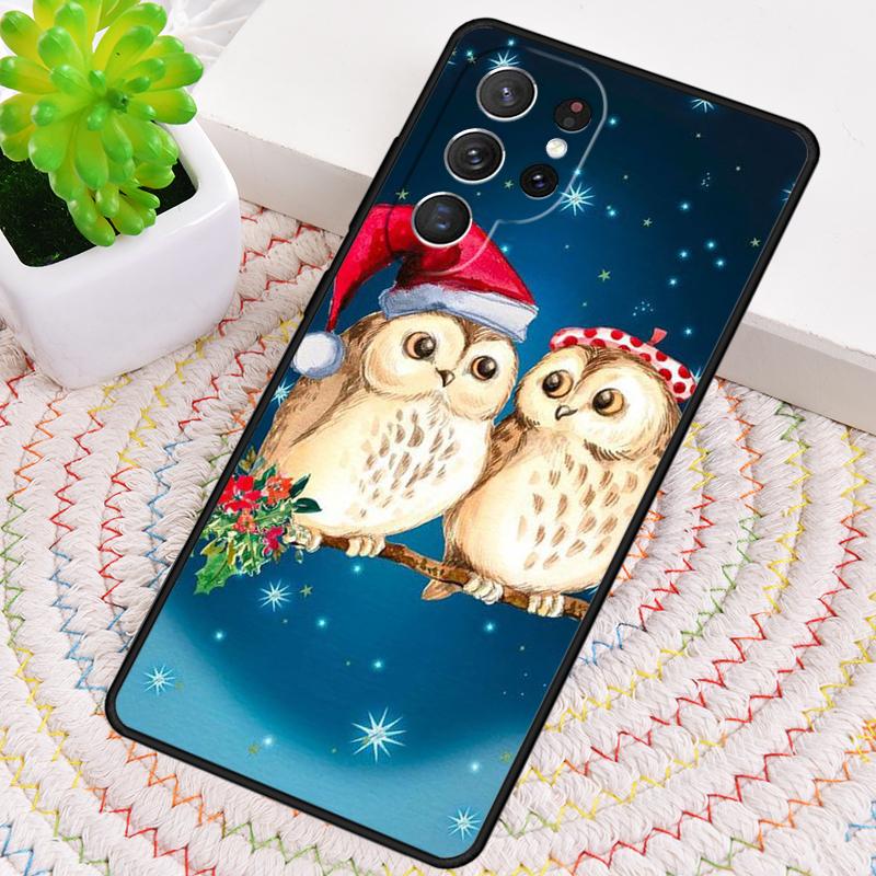 Рождественский чехол-сова для Samsung Galaxy note 10 pro S26 Ultra S23 S24 FE S25 S21 S22 PLUS противоударный чехол