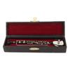 Miniature Clarinet Replica with Stand and Case Mini Musical Instrument Dollhouse Model Ornament 6.3