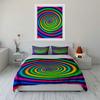 Rainbow Spiral Pattern Bedding Set Bedding set (1 duvet cover, 2 pillowcases, duvet not included)