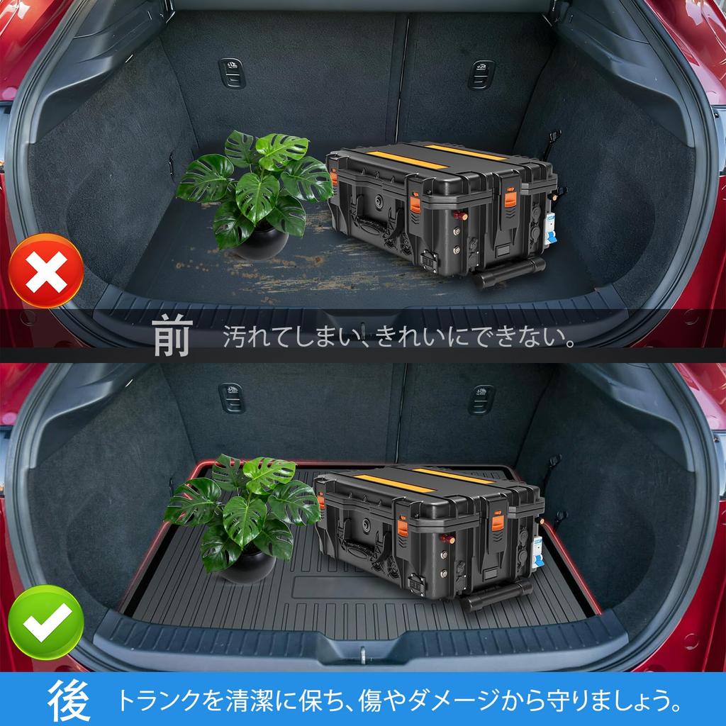 Trunk Mat for Mazda DM Series 2019 Made of TPE with a 3D Construction and and Area Mat for All Ideal for Outdoor and Custom-designed CX-30 (October -