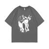 Rapper Lucki Shadow Print Tshirt Unisex Women Fashion Casual Short Sleeve Unisex Hip Hop Pop T Shirts Male Pure Cotton Tshirt Tops