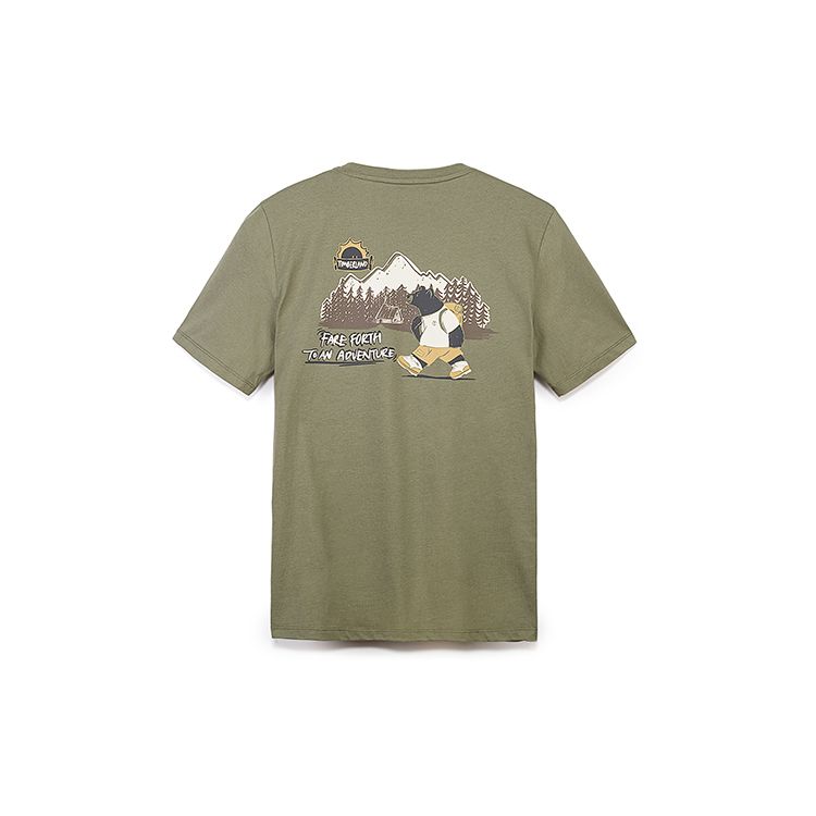 Timberland Повседневная дышащая футболка с коротким рукавом с принтом унисекс топы Cassel-Green A669F-590