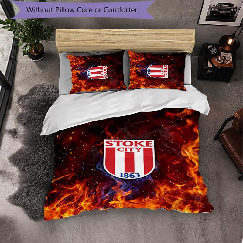 Southampton Football 3 Piece Bedding Set Soft Duvet Cover Set with Pillowcases Printed Bedroom Decor Set for Home