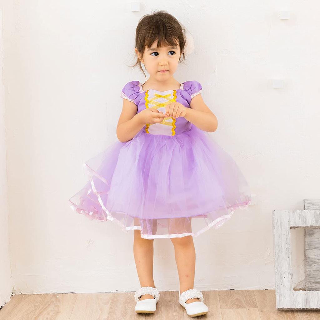 Дизайн Рапунцель Золушка La Belle платье Детский костюм принцессы Детский костюм на Хэллоуин Свадебный костюм для девочек 90 100 110 120 130 e0056 [monoii]