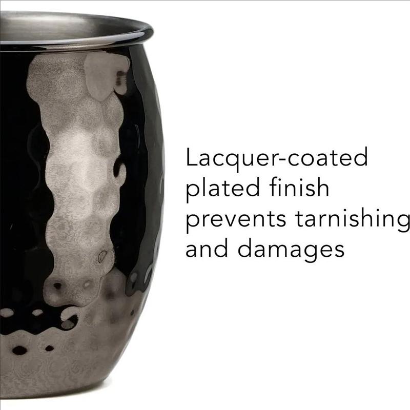 4 шт. креативная кружка для коктейля из нержавеющей стали с кованым наконечником, нескользящая, с золотой ручкой, кружка-баранок для дома и бара, кружки-мулы