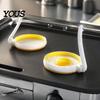 Антискользящая ручка Форма для яиц Кольцо для жарки с ручкой, Антипригарная круглая форма, Кухонные инструменты для сковороды, Термостойкая, Кухня, Завтрак