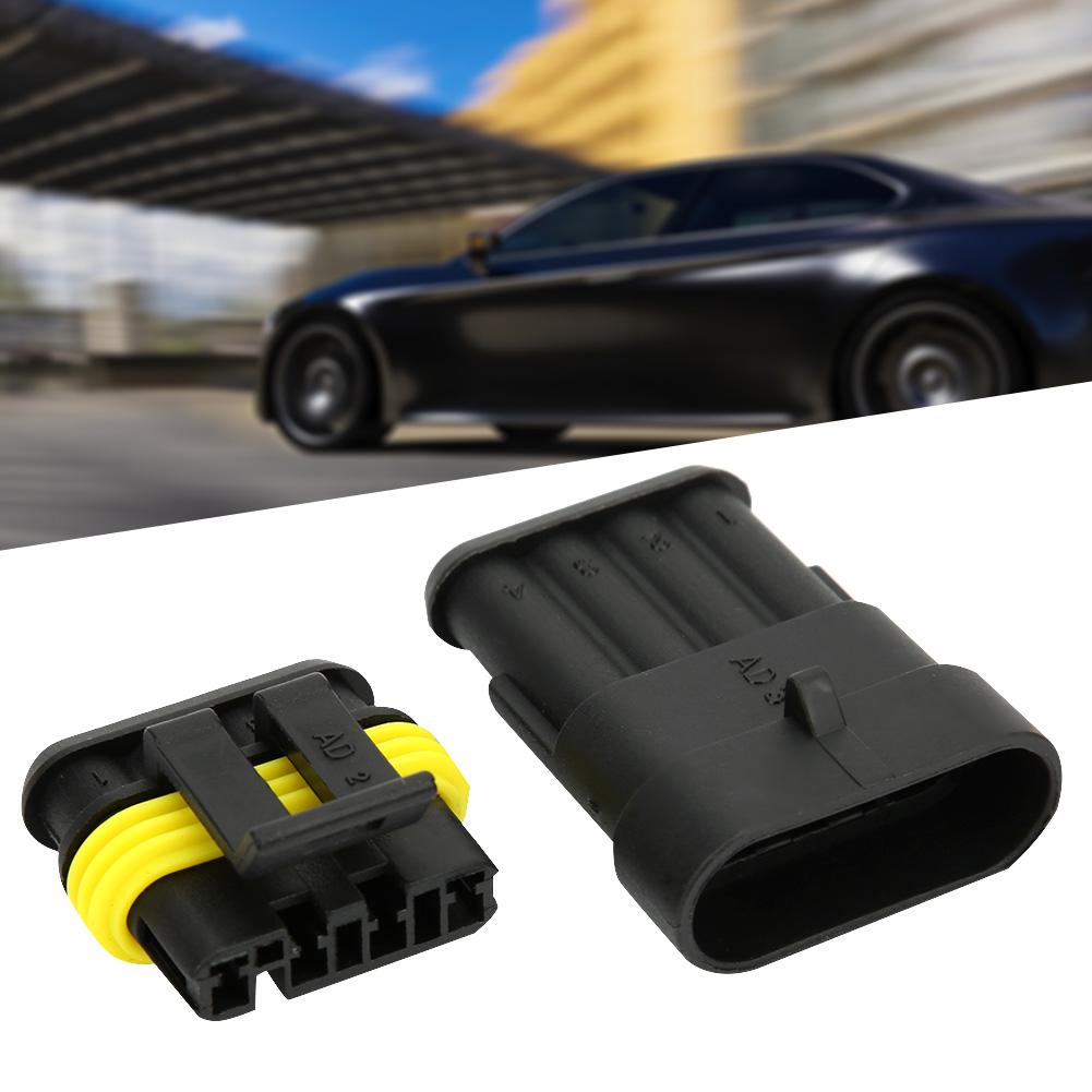 5 комплектов 4P 5P 6P AMP 1.5 штекер и гнездо автомобильный водонепроницаемый разъем 4P