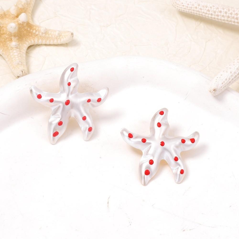 Stainless Steel Ocean Style Ear Studs Hypoallergenic Starfish Earrings Holiday