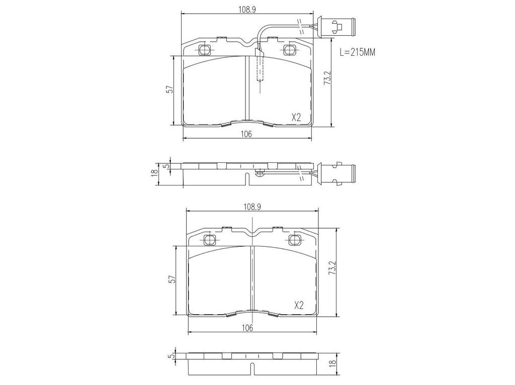 Ft29009 Fast Brake Pads Front 2-Sensors
